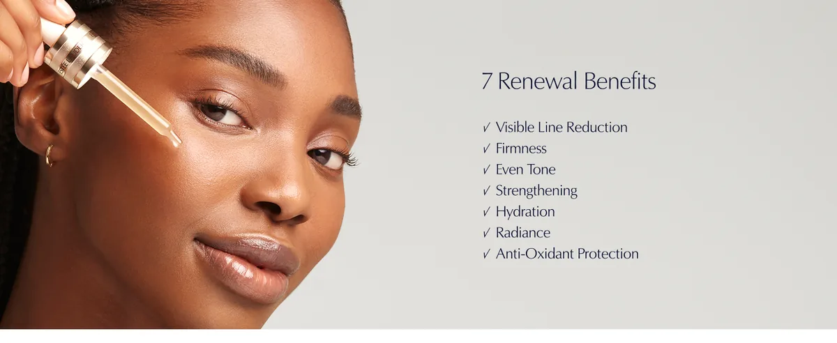Seven Advanced Night Repair benefits including hydration, radiance and visible line reduction