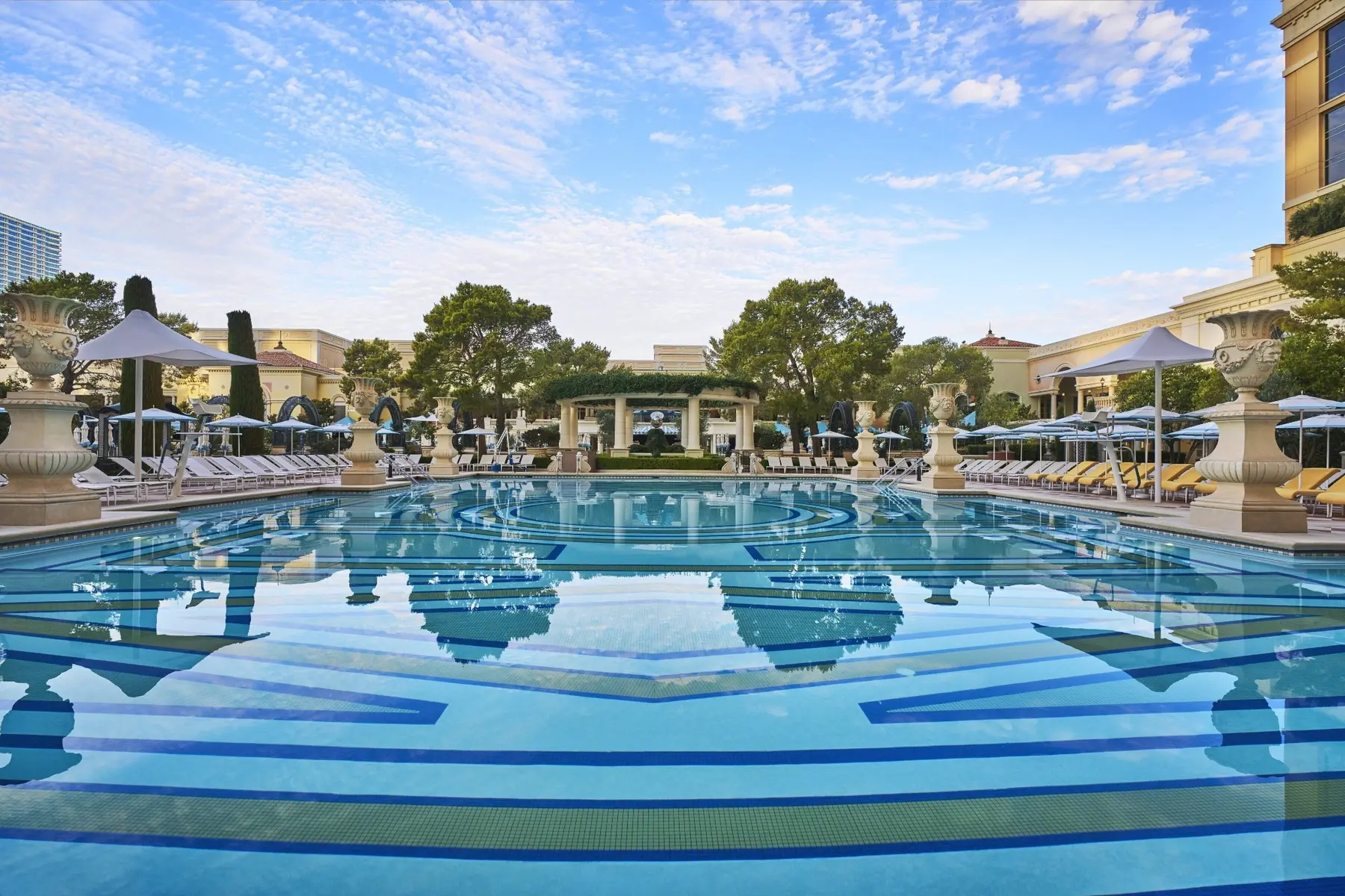 Bellagio pool inspired by an Italian courtyard