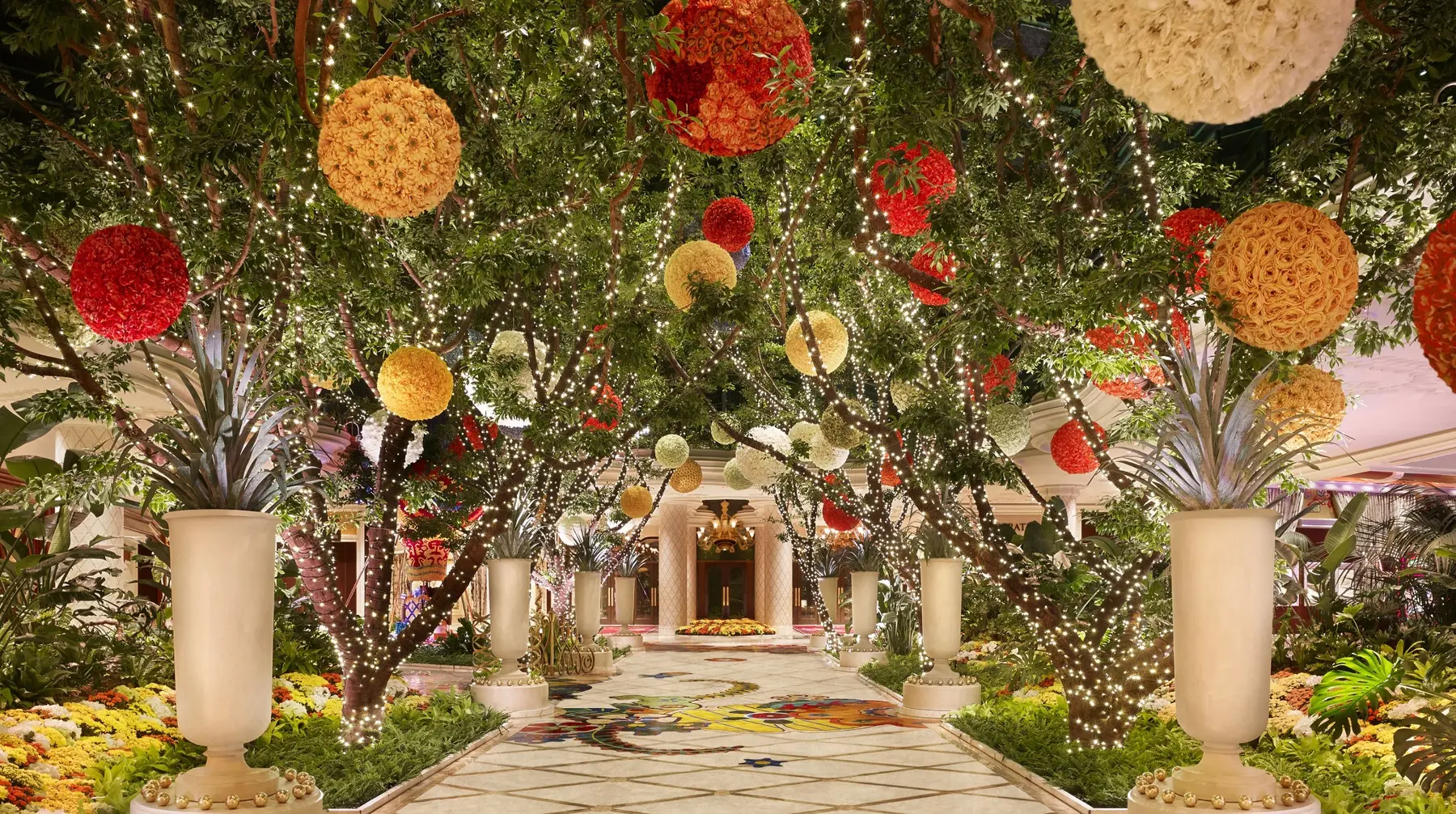 Indoor garden walkway at Wynn Las Vegas