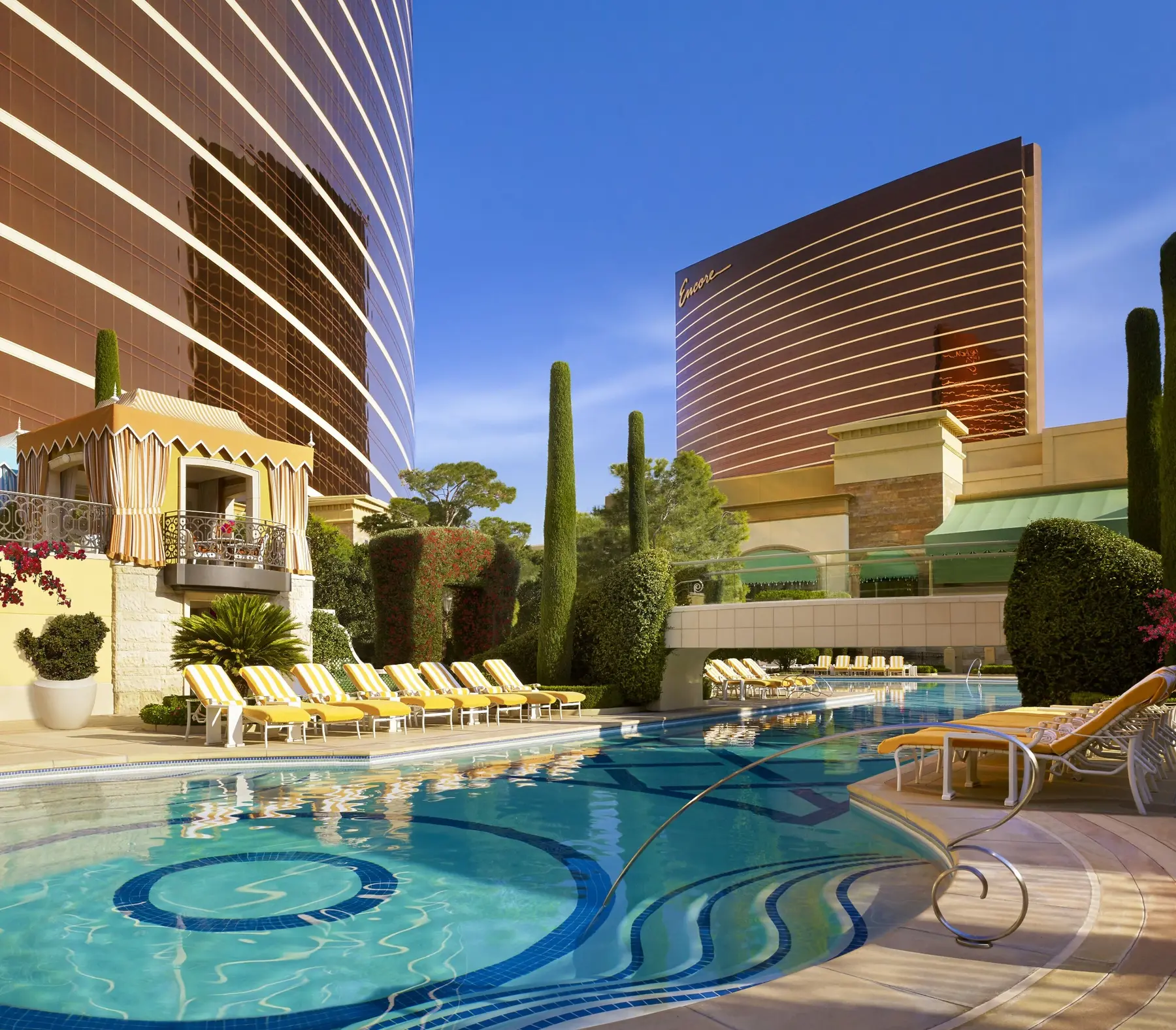 Wynn Las Vegas pool and Encore tower