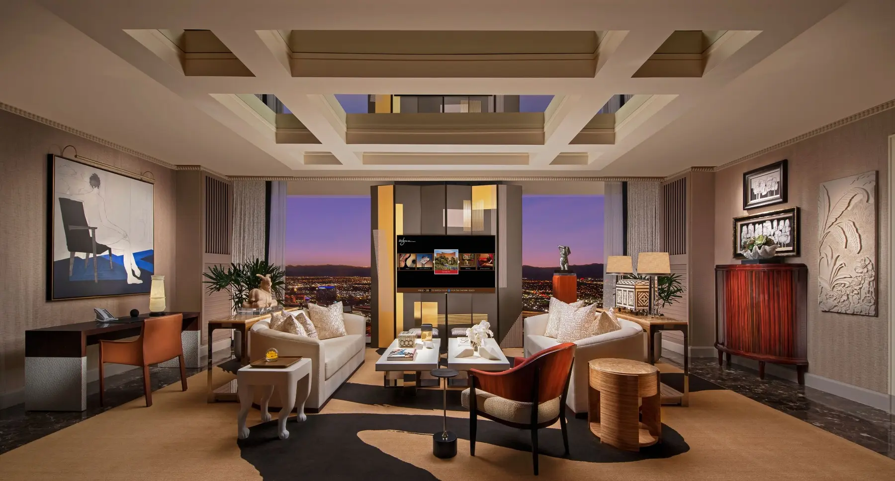 Spacious luxury room at Wynn Las Vegas with city views